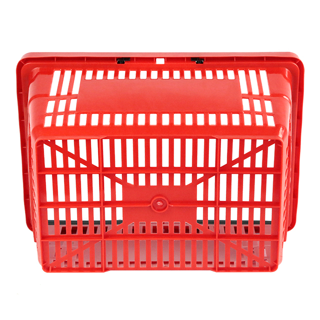 سلة تسوق بلاستيكية مخصصة للألوان للسوبر ماركت