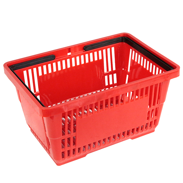 سلة تسوق بلاستيكية مخصصة للألوان للسوبر ماركت