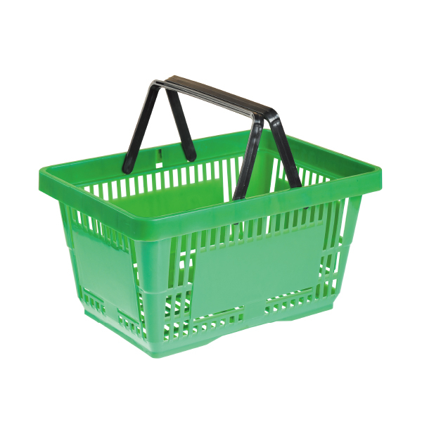 سلة تسوق بلاستيكية مخصصة للألوان للسوبر ماركت