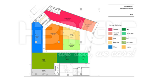 الولايات المتحدة الأمريكية قسم متجر العلامة التجارية 6000m2 2016-01