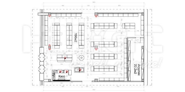 مشروع مخزن العلامة التجارية اليابان 1800 م 2 طابقين 2016-01
