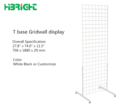 T حامل عرض Gridwall