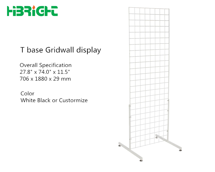T حامل عرض Gridwall