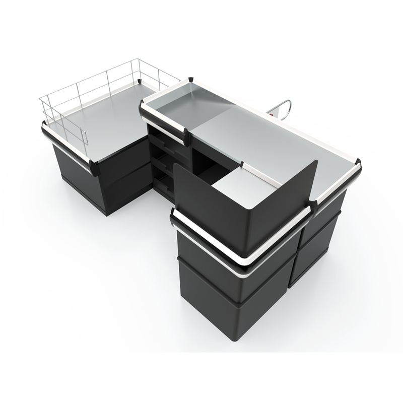 2022 New Design Supermarket Cashier Counter مع منصة