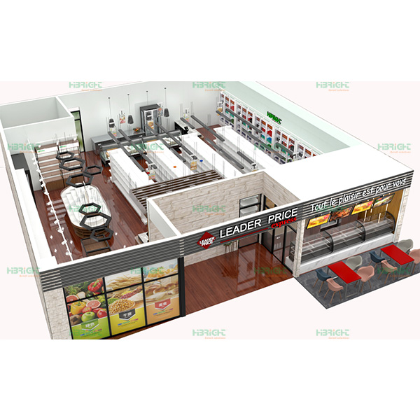 تصميم سوبر ماركت ثلاثي الأبعاد في جزيرة ريونيون