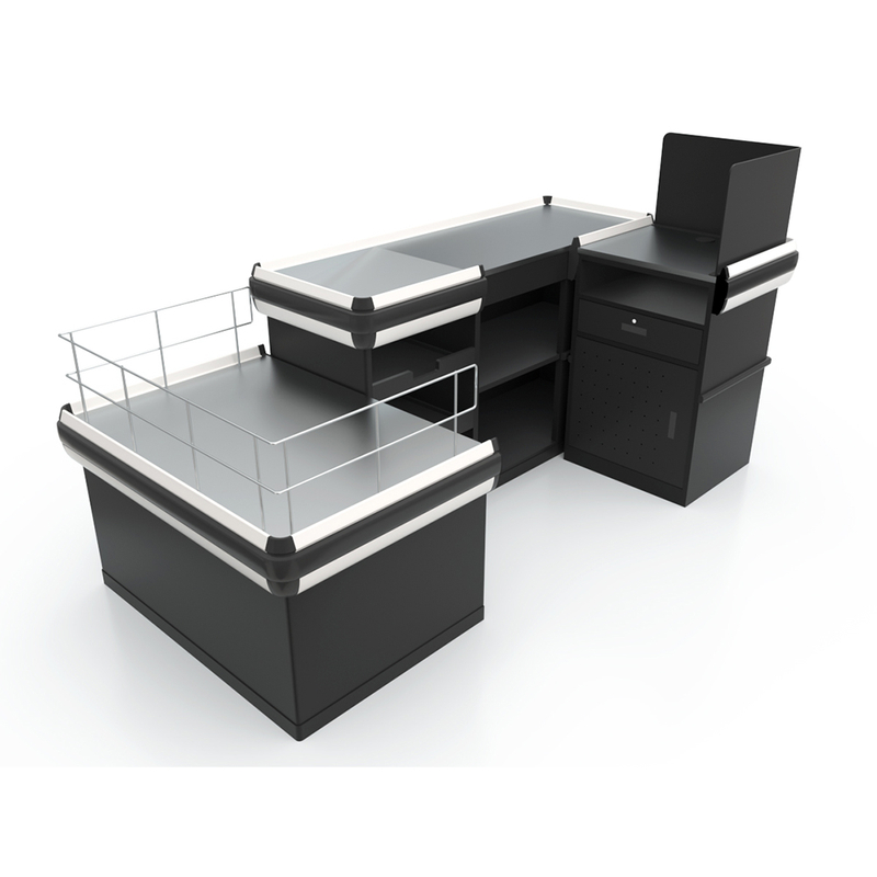 2022 New Design Supermarket Cashier Counter مع منصة