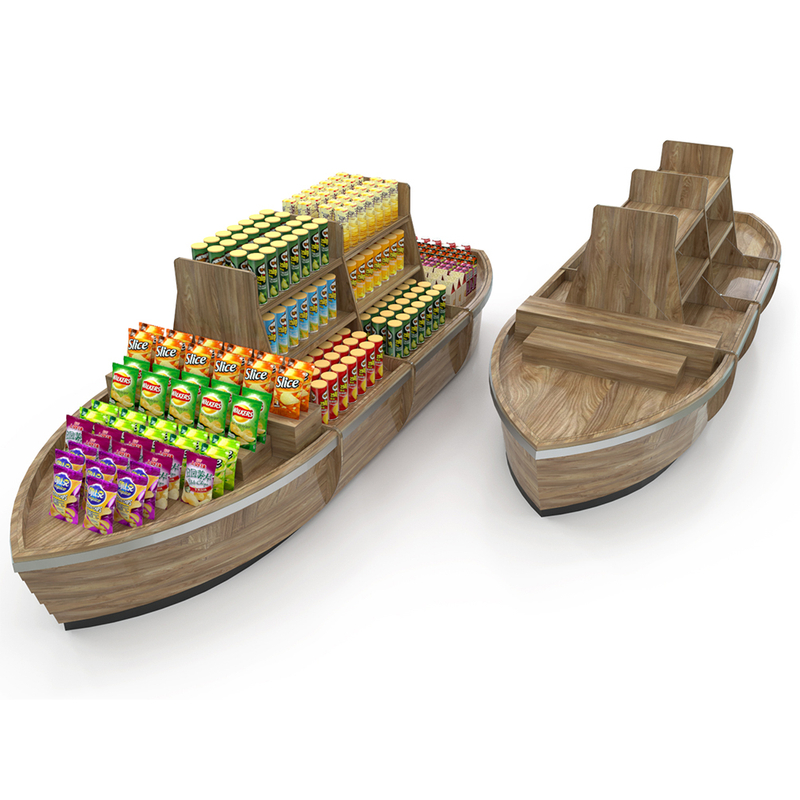 طاولة ترويج شكل القارب MDF