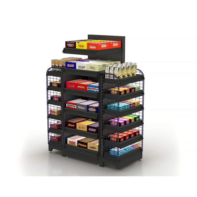 رف السوبر ماركت مع عداد الخروج