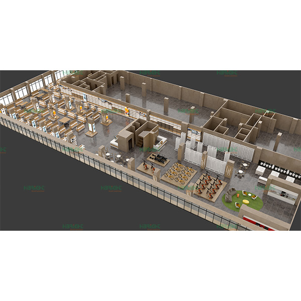 تصميم سوبر ماركت ثلاثي الأبعاد في جزر المالديف